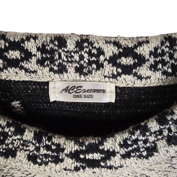 Elephant Knit Grey Poncho Sweater - Picture 5 of 10